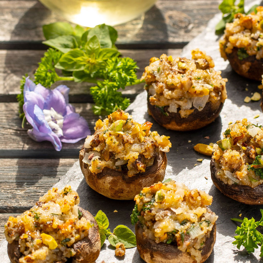 Champignons Farcis À La Pistache Américaine